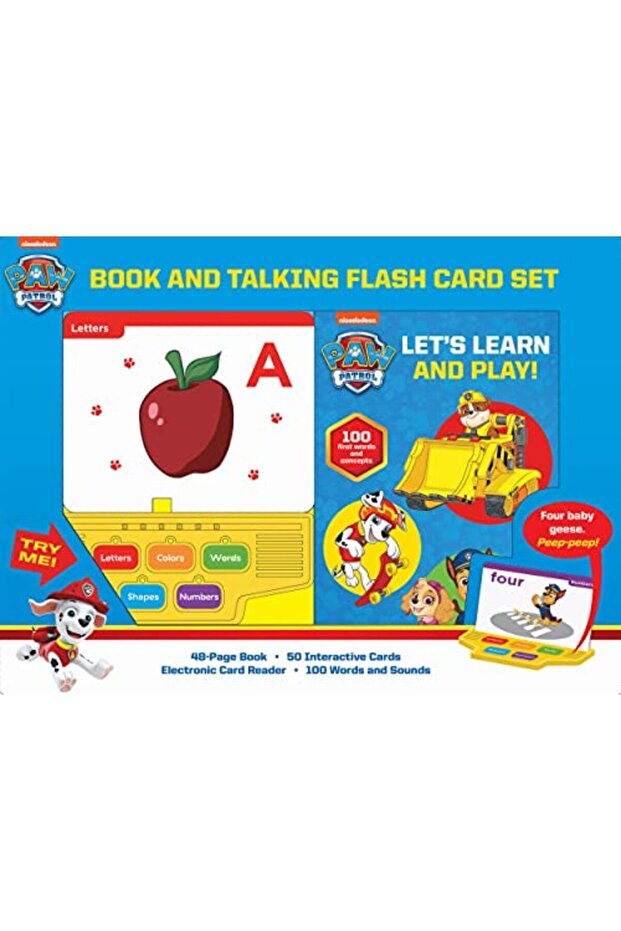 Nickelodeon Paw Patrol Lets Learn And Play Book And Talking Flash Card Sound Book Set