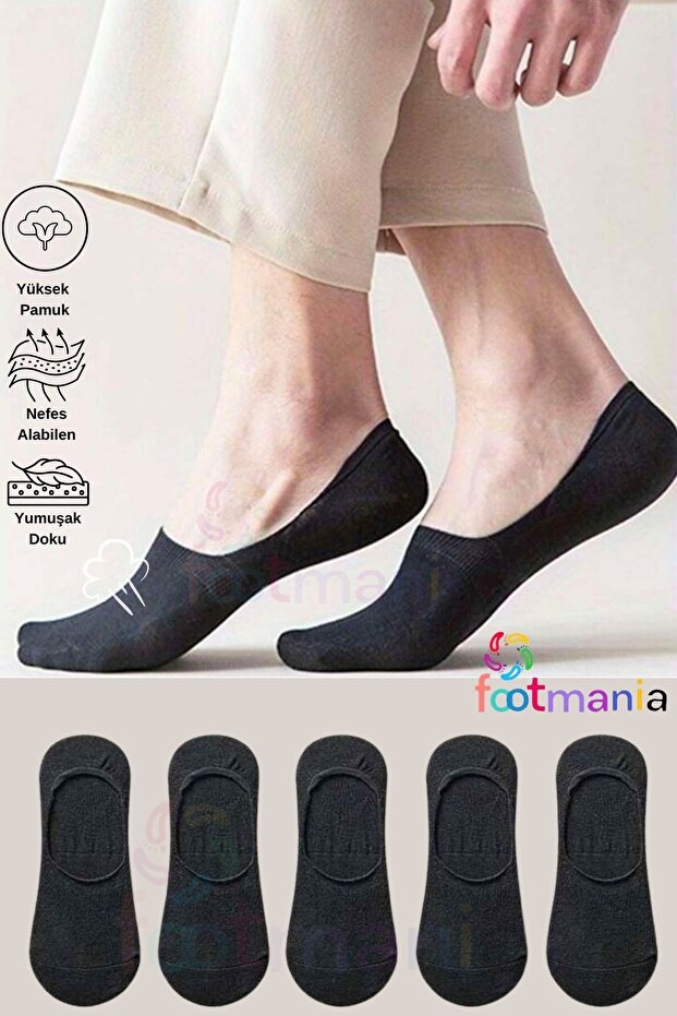 5''Pair Women's and Men's Flat Ballerina Socks Set with Silicone (Seamless Toe)