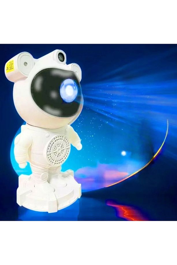 Bluetooth Hoparlör Astronot Nebula Projeksiyon Zamanlayıcı Galaxy Gökyüzü LED Masa ve Gece Lambası - 5