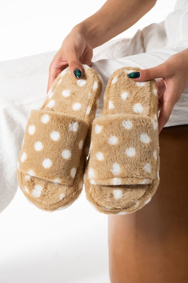 Women's Dotted Silent Sole Open House Slippers Guest Slippers