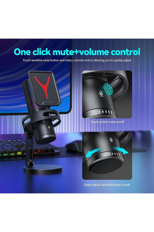 Bilgisayar Masaüstü Mikrofon Semi Pro Tak Çalıştır Usb Kablolu Vlog Canlı Yayın Yanmai Gm7-b - 4
