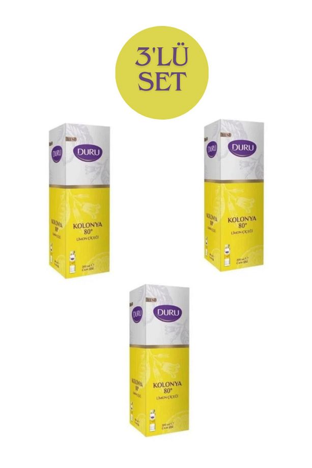 3'lü Limon Çiçeği Kolonya Set (cam şişe) - 1