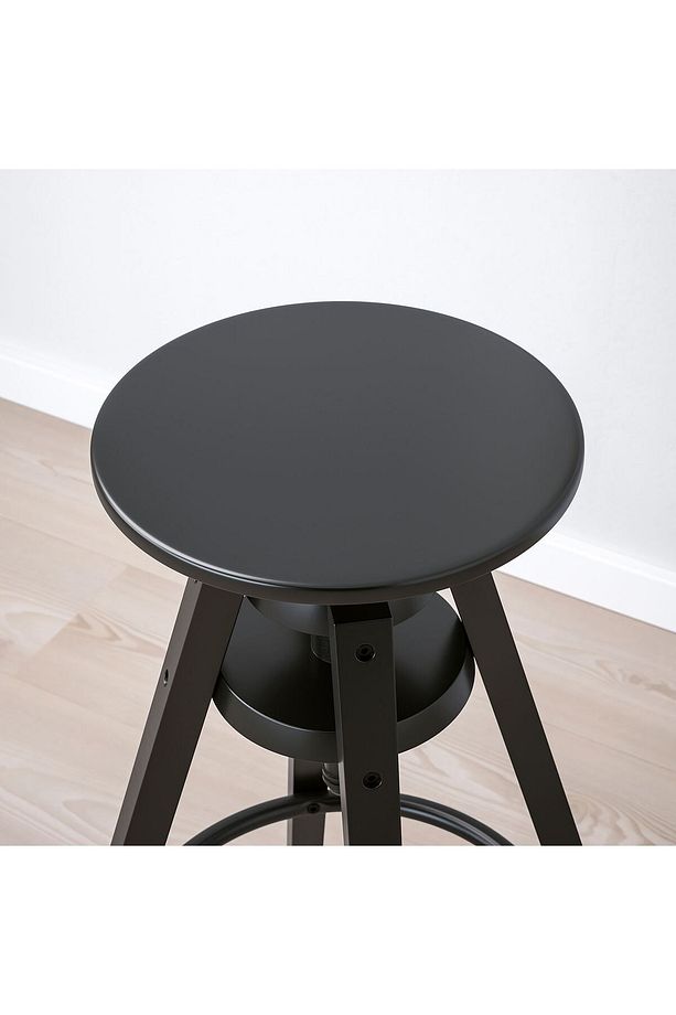 Bar Taburesi, Siyah, Yüksekliği Ayarlanabilir, Oturma yeri: 30 cm  Yüksekliği: 63-74 cm - 3