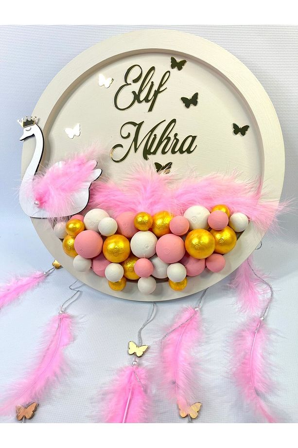 İSİMLİ KIZ BEBEK BUBBLE KAPI SÜSÜ-HASTANE ODASI BEBEK KAPI SÜSÜ - 5