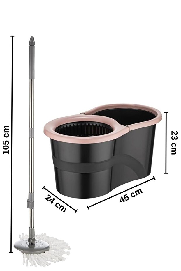 Microfiber Süper Mop Set 360 Pembe - 4