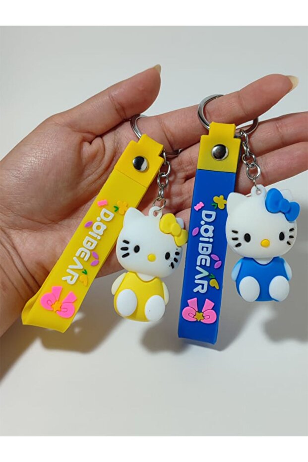 Hello Kitty Cute 3D Colorful Silicone Keychain & Bag Accessory