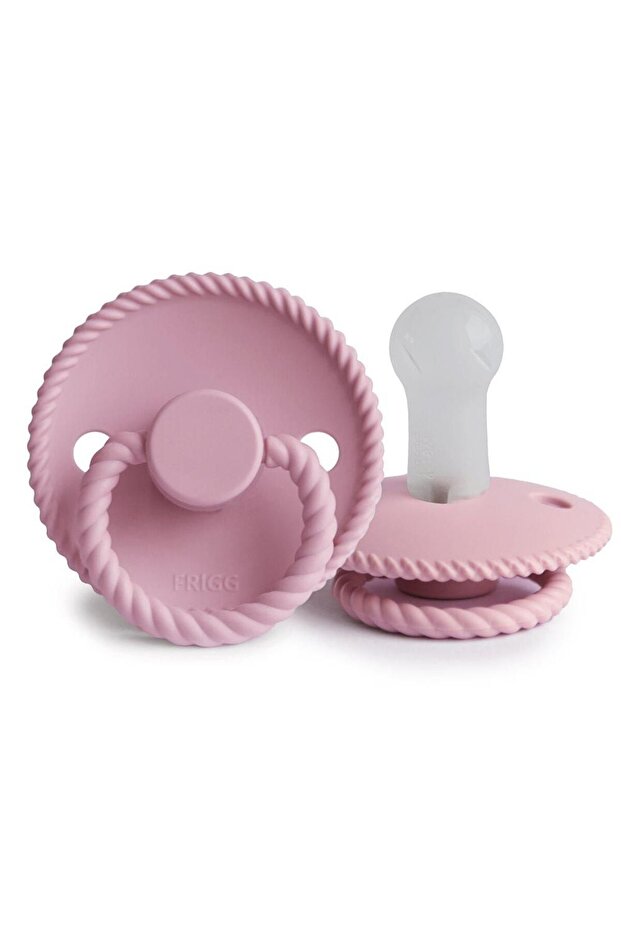 Rope Silicone Pacifier - Baby Pink 6-18 Months