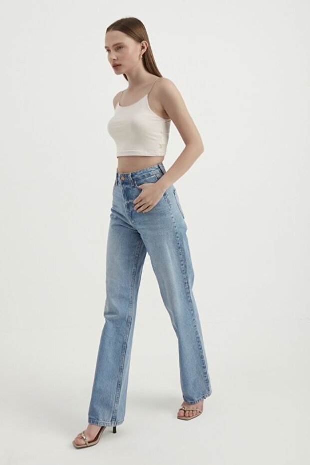 Askılı Crop Basic Kısa Bluz - 2