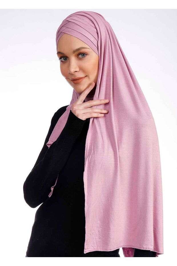 3X Comfortable Cross Lycra Shawl - St 059 Lilac - 3