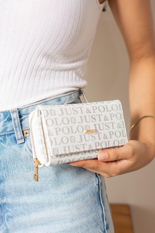 Just Polo Women - White Wallet and Card Holder Set Jp0001