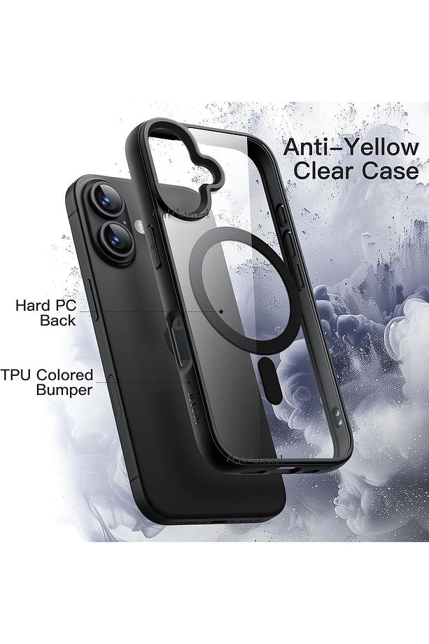 İphone 16 Kılıf Krom Mika Magsafe Arkası Şeffaf Hassas Butonlu Mat Yumuşak Renkli Kenarlı - 2