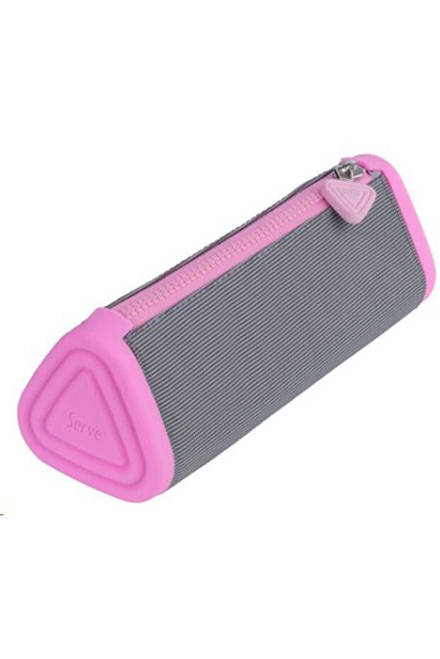 Prismo Sl-ply Square Pencil Bag A.grey-candy Pink