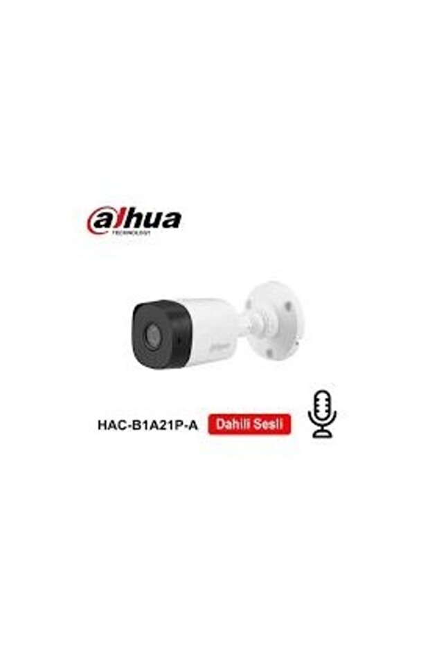 / DAHUA 2MP BULLET 3.6MM HAC-B1A21P-A 0360B 20metre Sesli IR Bullet Kamera - 1