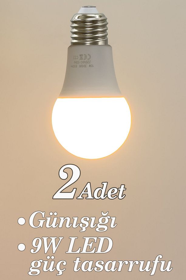 Gün Işığı 2 Adet Led Ampul 9w - 1