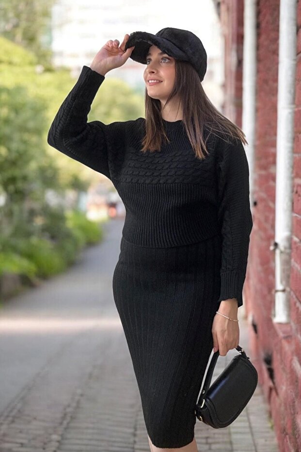 İkili Triko  Takım - Siyah - 5