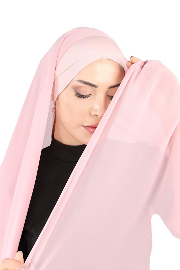 شال حجاب شيفون متقاطع - ST 392 ( 2939213 )