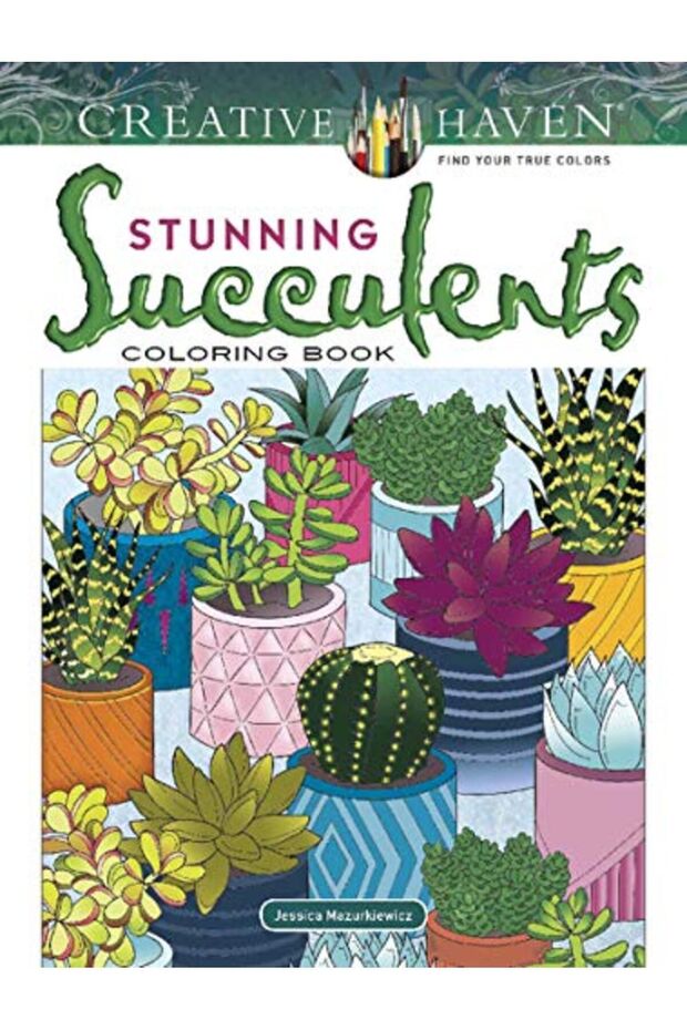Creative Haven Stunning Succulents Coloring Book