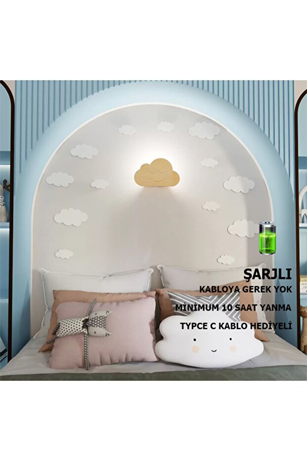 Çocuk Şarjlı Aplik/Gece Lambası - Gün Işığı - 1