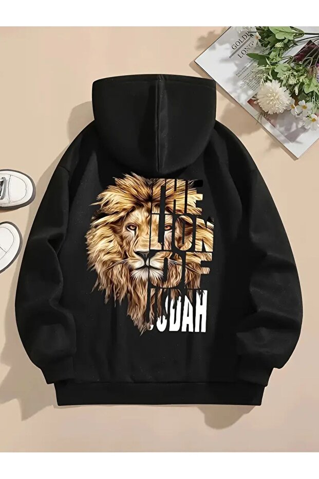 Aslan figürlü Kapşonlu - 1