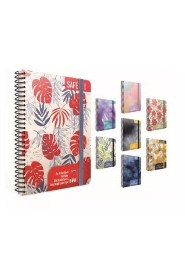 Safe Notes Spiral Bound Notebook with Cover 17X24Cm 120 Sheets Lined 5556
