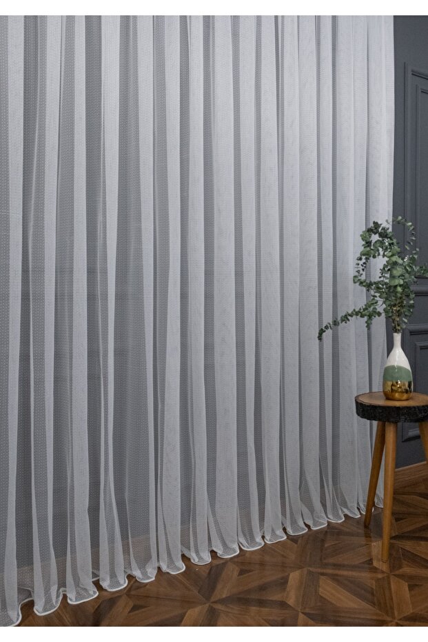 Spor Desen Örme Düz Tül Perde, 400x270, Normal Pile, 1/2.5 - 5