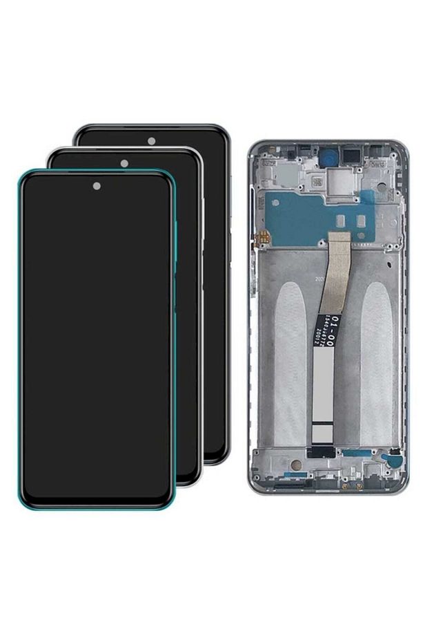 Xiaomi Redmi Note 9 Pro Uyumlu Dokunmatik Lcd Ekran Çıtalı Mavi - 1