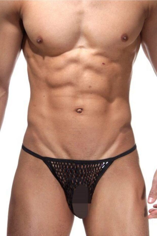 Siyah Erkek Mini File G-string - 1