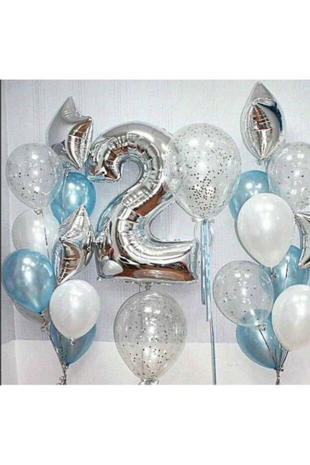 2 Year Old Birthday Balloon 2 Year Old Foil Balloon Confetti Balloon Star Balloon Set