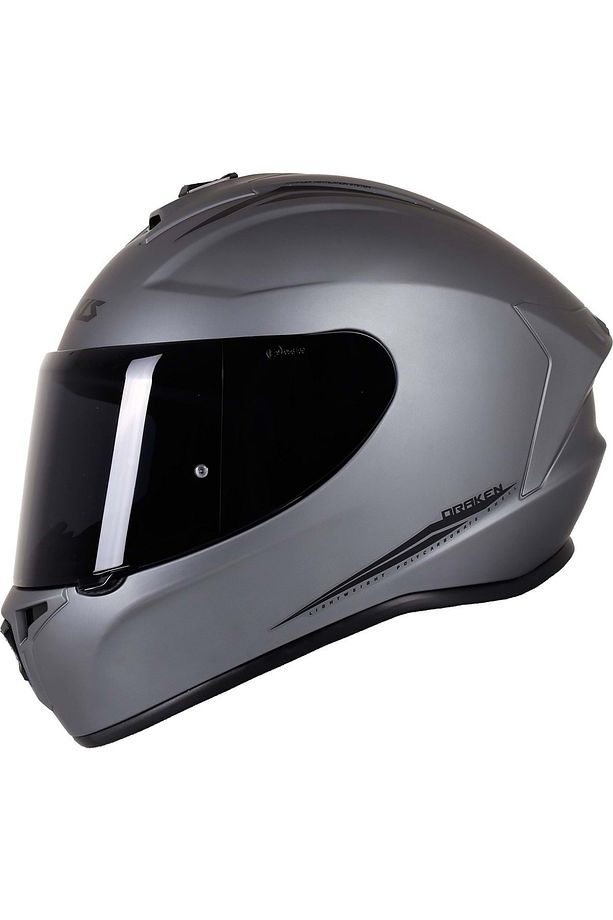 Draken Solid Mat Kask - Titanium - M - 1