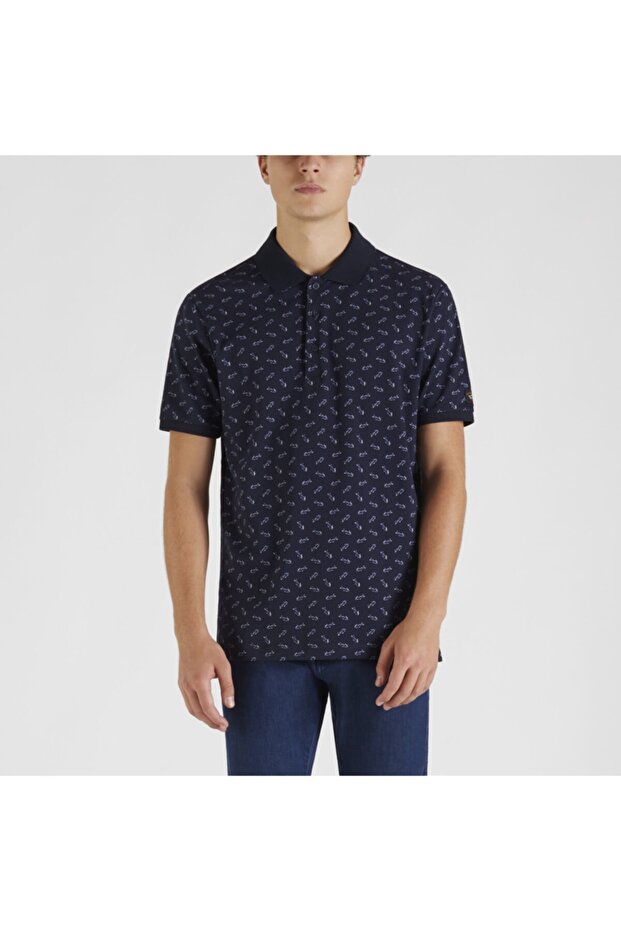 Men's Knitted Polo Shirt C.wCotton