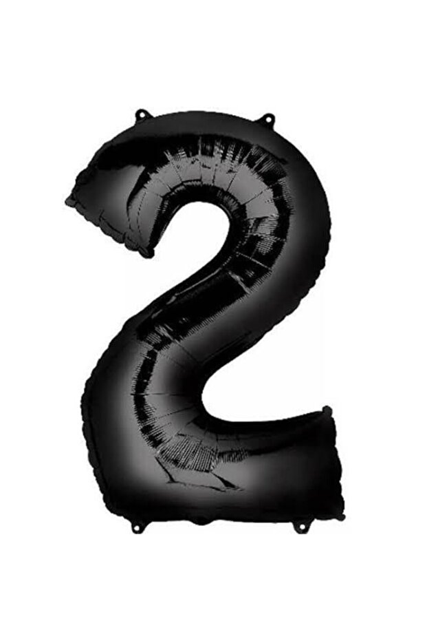 بالون أرقام فويل أسود (2) 34 بوصة 76 سم