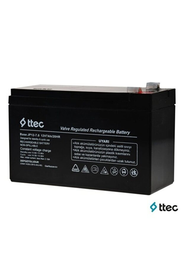 12 Volt 7 Amper Base Akü T.tec - 2