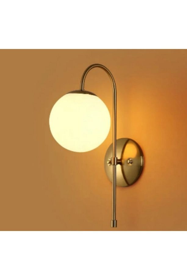 Eskitme Boyalı Opal Camlı Duvar Aplik Gece Lambası - 1