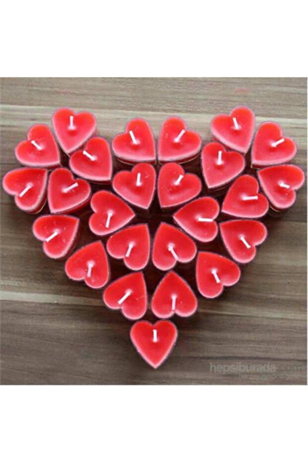 Red Heart Tealight Candle 50Pcs
