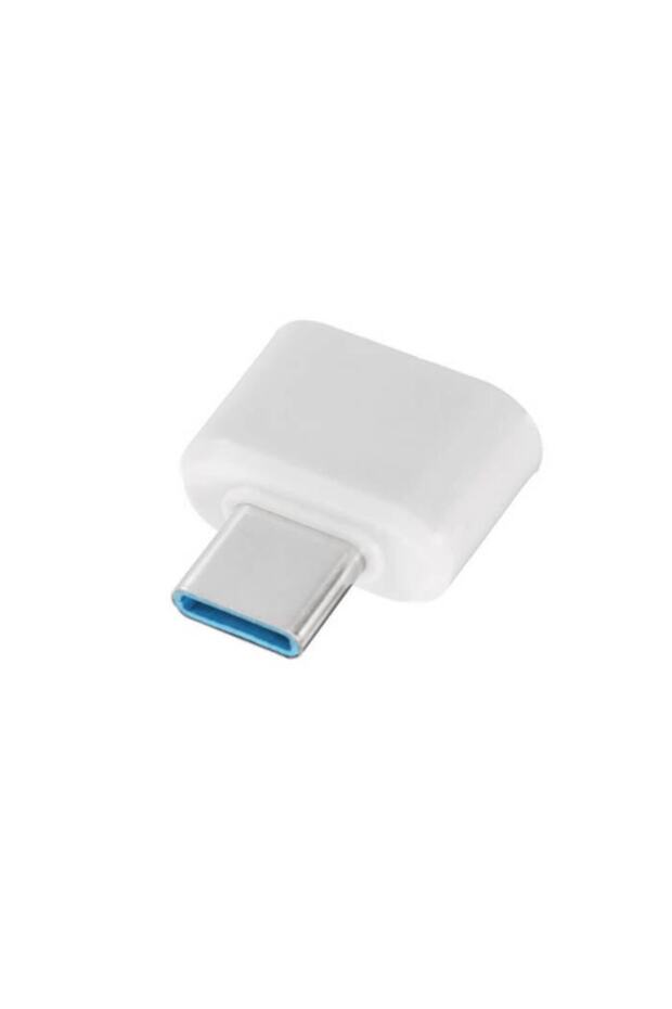 Usb Type-c Otg Çevirici - Type-c Erkek Usb Dişi Adaptör - Beyaz - 2
