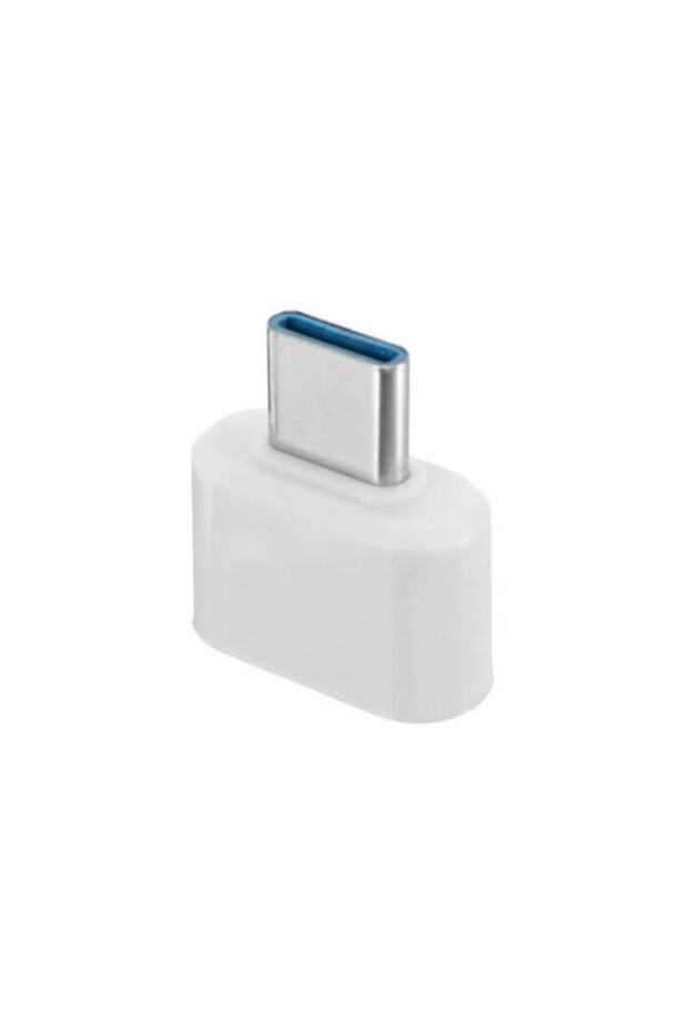 Usb Type-c Otg Çevirici - Type-c Erkek Usb Dişi Adaptör - Beyaz - 4