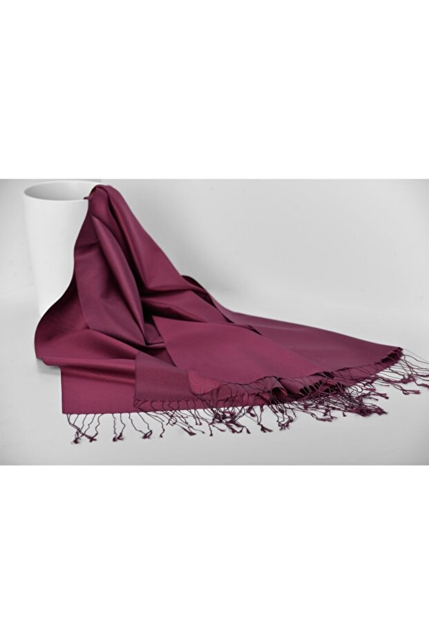 %100 Ipek Şal - Şarabi - 2