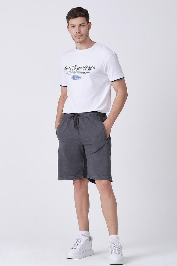 Erkek Orijinal Bermuda Regular Fit Şort Antrasit - 4