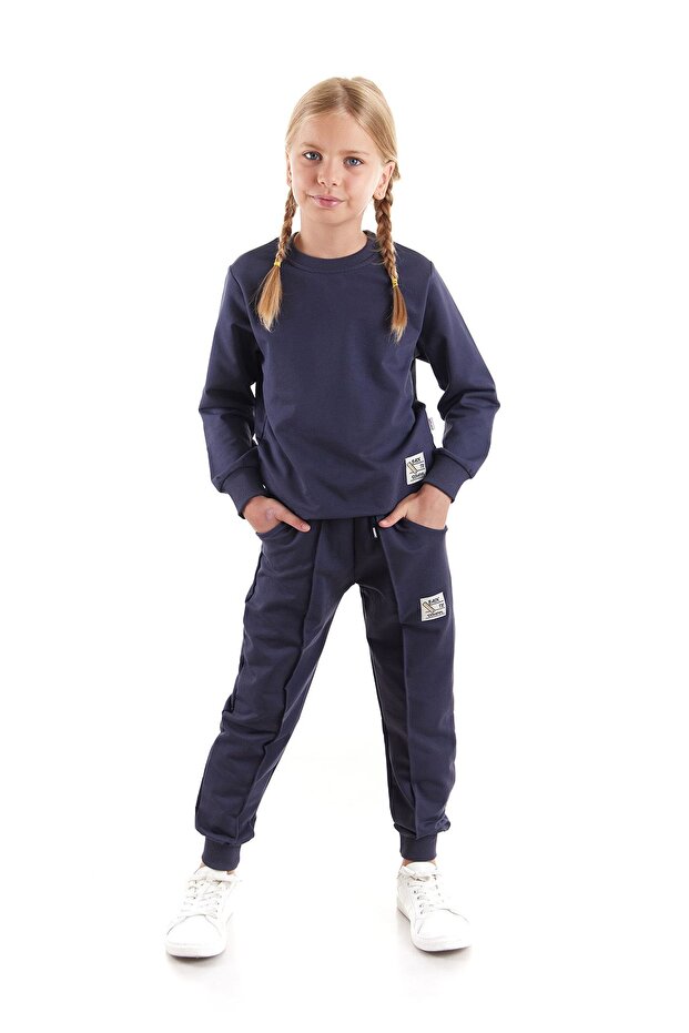 Cotton Sweatshirt and Sweatpants Set for Girl - Ak2529