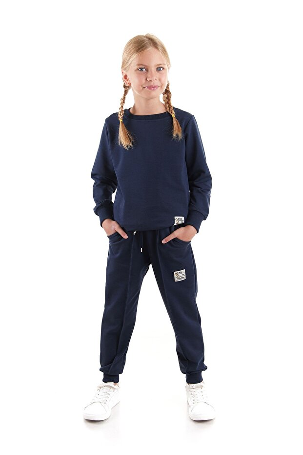 Cotton Sweatshirt and Sweatpants Set for Girl - Ak2529