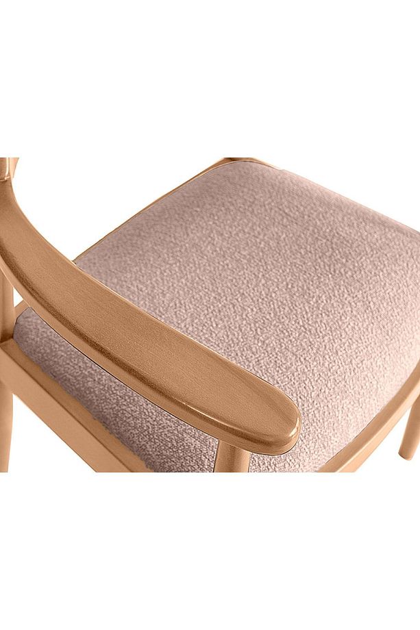 Lines Krem İskandinav Natural Ahşap Bohem Sandalye - 8