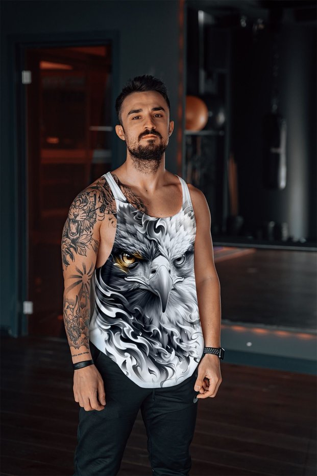 Eagle Eye Fire Gym Fitness Tank Top Sportsman's Singlet