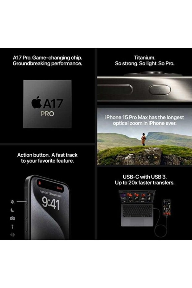 iPhone 15 Pro Max 256 GB Black Titanium (UAE Version) - 8