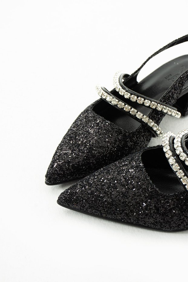 women's stylish ballet flats with stones-high heels-LNDA