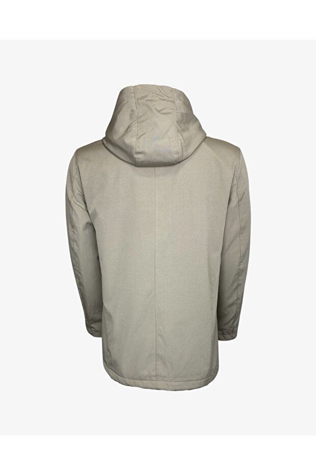 Erkek Taş Kapüşonlu Parka - 4
