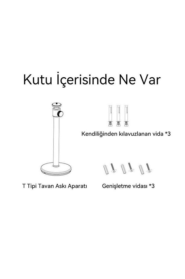 Projeksiyon T Tipi Tavan Askı Aparatı - 6