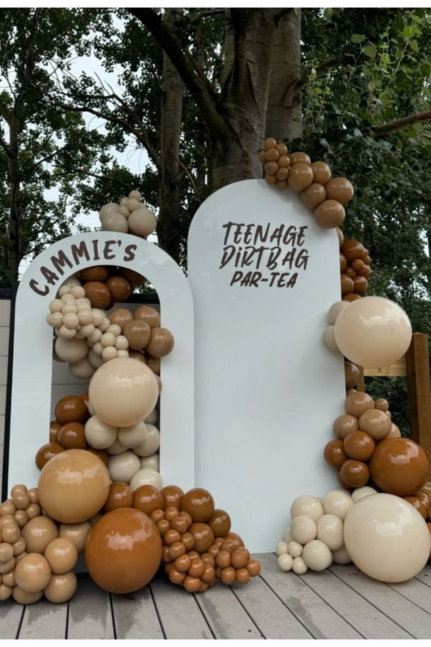Caramel Coffee Desert Sand Sea Sand Coffee Shades Balloon Chain Set Including 103 Jumbo Balloons