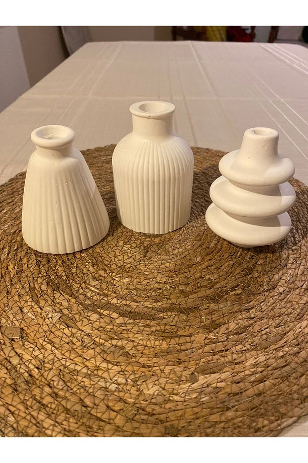 10 Cm 3'lü Minimal Vazo Seti - 3