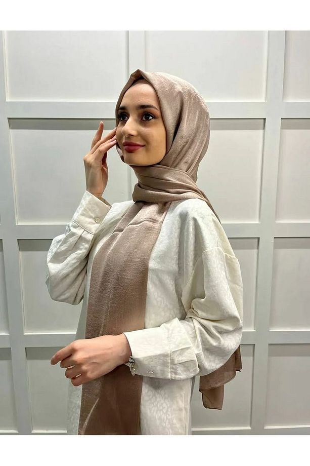 Janjan Tek Taraflı Şal Vizon - 2
