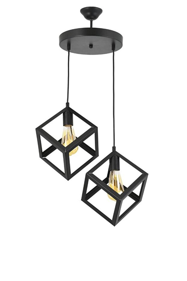 Kare Salon Avize 2li - 1